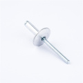 Aluminium/Steel Open end blind rivets with large flange